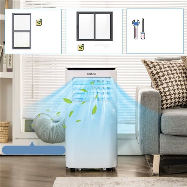 Costway 9000 BTU 3-in-1 Portable Air Conditionner with Fan and Dehumidifier