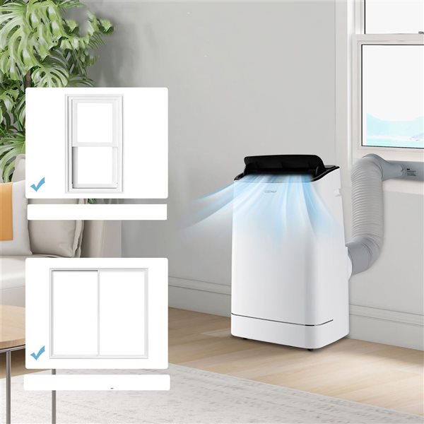 Costway 15000 BTU Portable Air Conditioner with Remote APP Control Cool/Fan/Heat/Dehumidifier