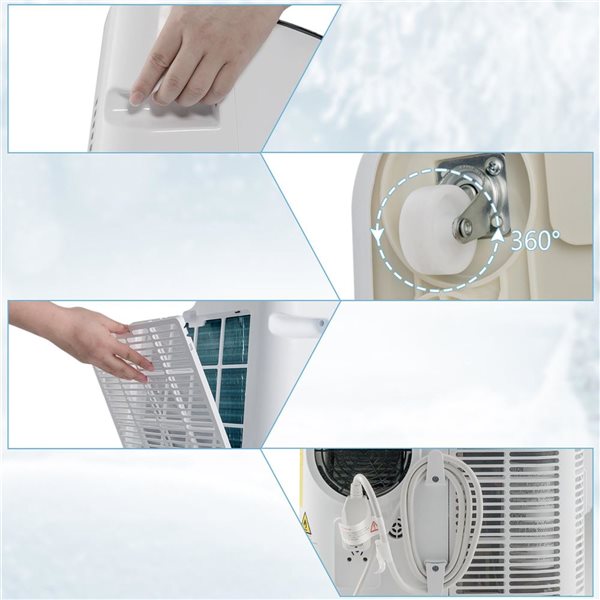 Costway 15000 BTU Portable Air Conditioner with Remote APP Control Cool/Fan/Heat/Dehumidifier