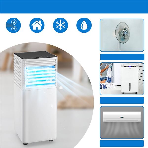 Costway 8000 BTU 3-in-1 Portable Air Conditionner with Fan and Dehumidifier