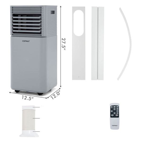 Costway 8000 BTU 3-in-1 Portable Air Conditionner with Cooler, Fan and Dehumidifier Mode