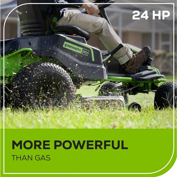 Greenworks Crossover T Riding Lawn Tractor 42-in 80V with 6 x 5.0