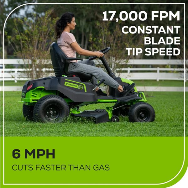 Greenworks Crossover T Riding Lawn Tractor 42-in 80V with 6 x 5.0