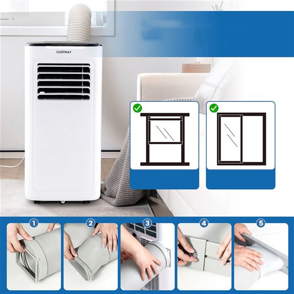 Costway 9000 BTU 3-in-1 Portable Air Conditionner with Fan and Dehumidifier and Sleep Mode