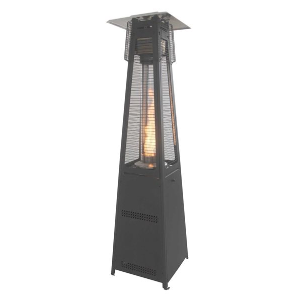 Paramount Victor 19.3 W x 80.7-in H 40,000-BTU Black Aluminum Freestanding Liquid Propane Spiral Patio Heater