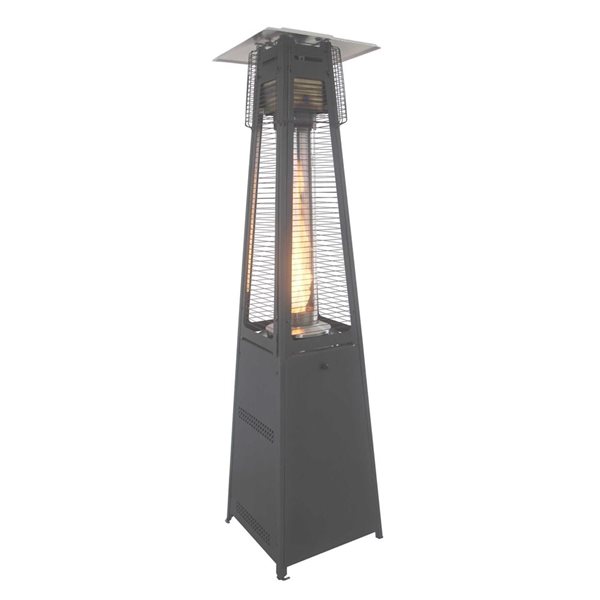 Paramount Victor 19.3 W x 80.7-in H 40,000-BTU Black Aluminum Freestanding Liquid Propane Spiral Patio Heater