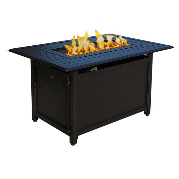 Paramount Charlie 50,000 BTU Black Steel Convertible Rectangle Fire Table