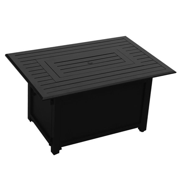 Table-foyer rectangle convertible Charlie de Paramount 50 000 BTU en acier noir