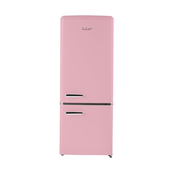 iio 7-ft³ 21.5-in Standard Depth Retro Bottom-Freezer Refrigerator - Pink