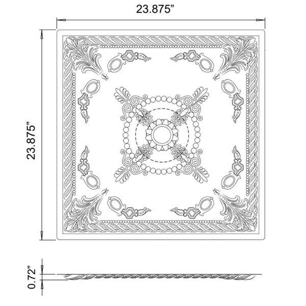 Ceilume Alexander 2 x 2-ft  Tin Suspended Lay-in Ceiling Tiles - 15/Pkg