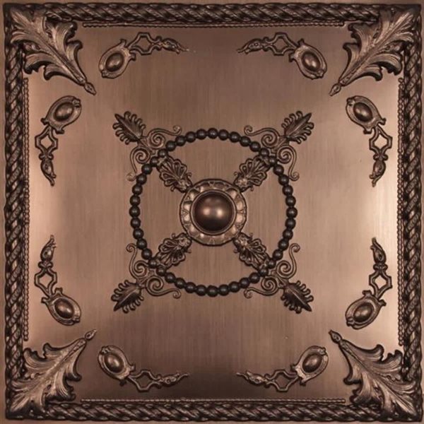 Carreaux de plafond suspendu Alexander de Ceilume 2 x 2 pi bronze, 15/pqt