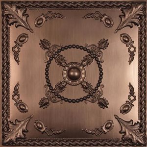 Carreaux de plafond suspendu Alexander de Ceilume 2 x 2 pi bronze, 15/pqt