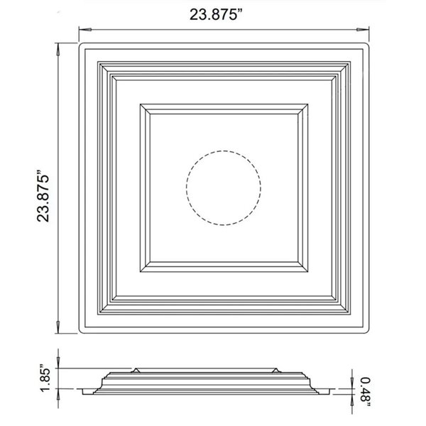 Ceilume Madison 2 x 2-ft Tin Suspended Lay-in Ceiling Tiles - 15/Pkg