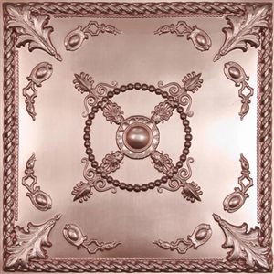 Carreaux de plafond suspendu Alexander de Ceilume 2 x 2 pi cuivre, 15/pqt