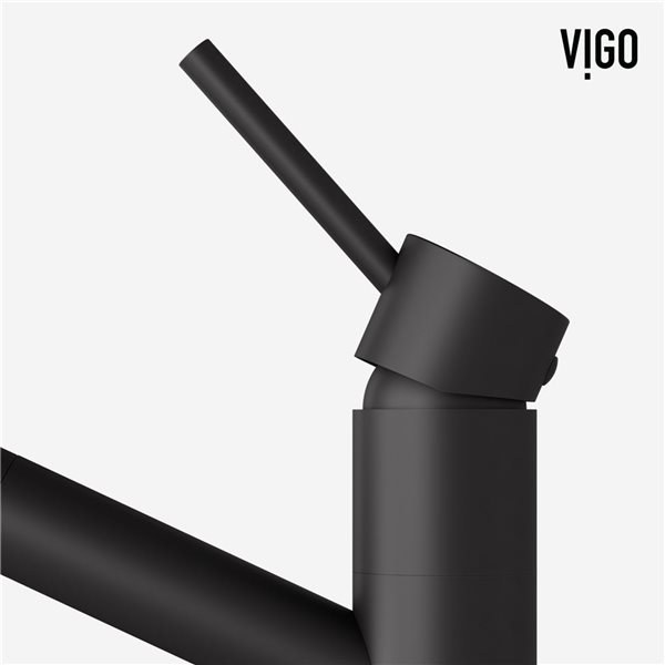 VIGO Branson One-Handle Pull-Out Sprayer Kitchen Faucet - Matte Black