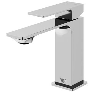 VIGO Single Hole One-Handle Bathroom Faucet - Chrome