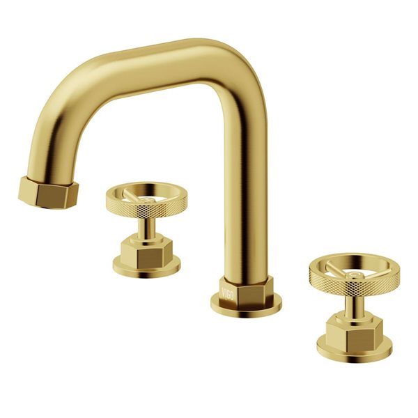 VIGO Hart Widespread Bathroom Faucet - Matte Brushed Gold