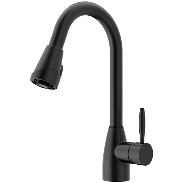 VIGO Graham&nbsp;16-in H Single Handle Pull-Down Sprayer Kitchen Faucet - Matte Black