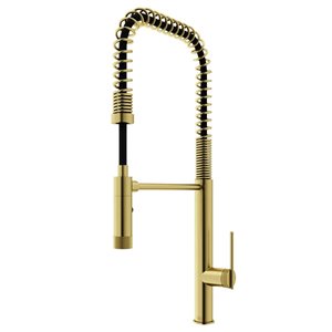 VIGO Sterling One-Handle Pull-Down Sprayer Kitchen Faucet - Matte Brushed Gold