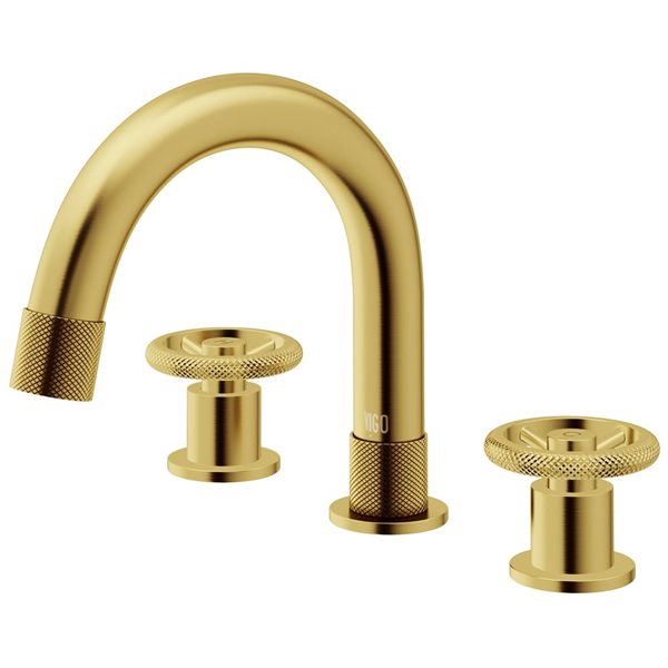 VIGO Wythe Widespread Bathroom Faucet - Matte Brushed Gold