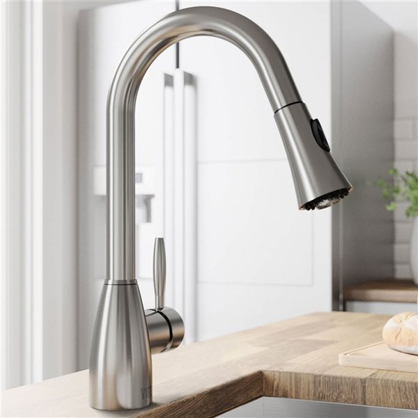 VIGO Aylesbury&nbsp;16-in H One-Handle Pull-Down Sprayer Kitchen Faucet - Stainless Steel