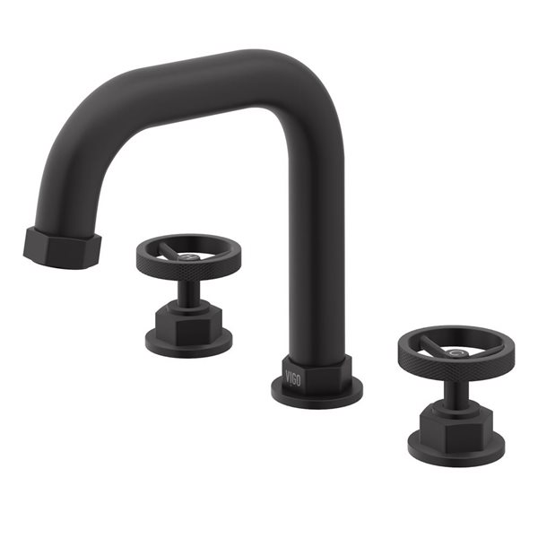 VIGO Hart Widespread Bathroom Faucet - Matte Black