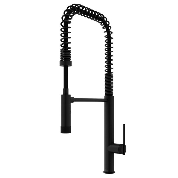 VIGO Sterling One-Handle Pull-Down Sprayer Kitchen Faucet - Matte Black