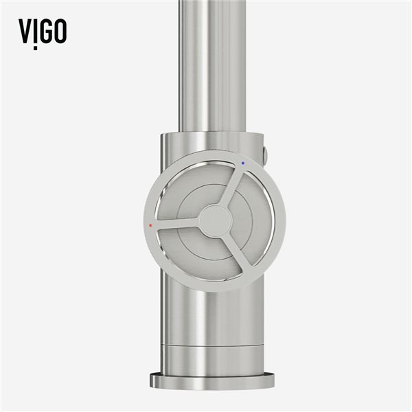 VIGO Cass Industrial One-Handle Bar Kitchen Faucet - Stainless Steel