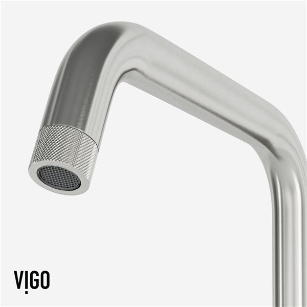 VIGO Cass Industrial One-Handle Bar Kitchen Faucet - Stainless Steel