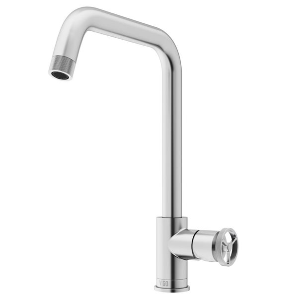 VIGO Cass Industrial One-Handle Bar Kitchen Faucet - Stainless Steel