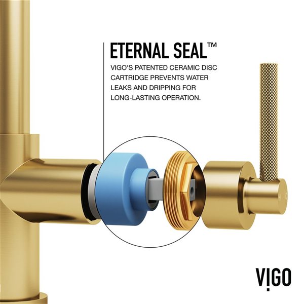 VIGO Utopia One-Handle Pull-Down Sprayer Kitchen Faucet - Matte Brushed Gold