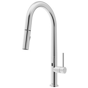 VIGO Greenwich One-Handle Pull-Down Sprayer Kitchen Faucet and Touchless Sensor - Chrome