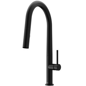 VIGO Greenwich One-Handle Pull-Down Sprayer Kitchen Faucet - Matte Black