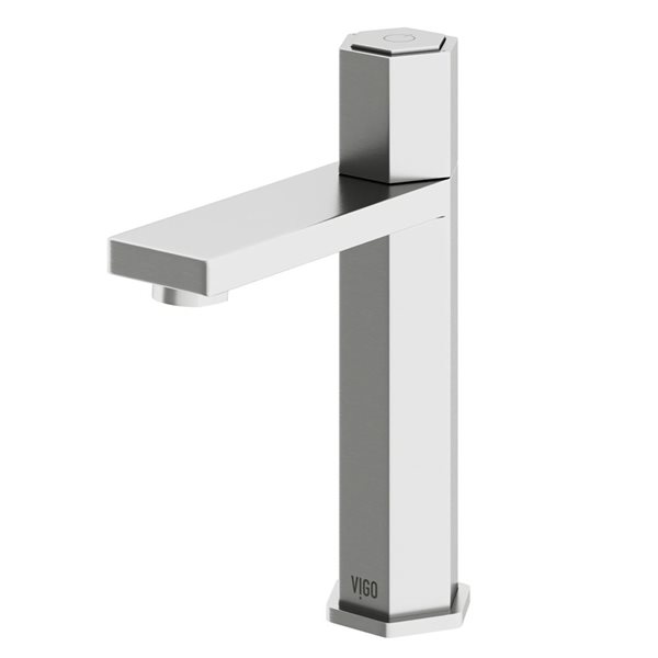 Robinet de salle de bain monotrou Nova de VIGO, nickel brossé