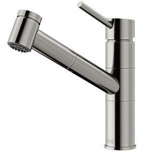 VIGO Branson One-Handle Pull-Out Sprayer Kitchen Faucet - Stainless Steel