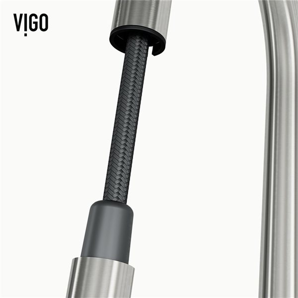 VIGO Greenwich One-Handle Pull-Down Sprayer Kitchen Faucet and Touchless Sensor - Stainless Steel