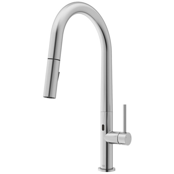 VIGO Greenwich One-Handle Pull-Down Sprayer Kitchen Faucet and Touchless Sensor - Stainless Steel