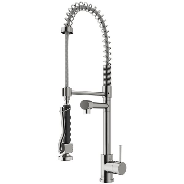 VIGO Zurich One-Handle Pull-Down Sprayer Kitchen Faucet - Stainless Steel