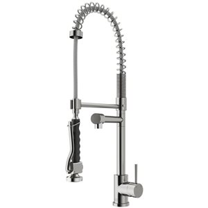 VIGO Zurich One-Handle Pull-Down Sprayer Kitchen Faucet - Stainless Steel