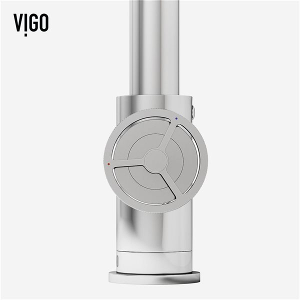 VIGO Cass Industrial One-Handle Bar Kitchen Faucet - Chrome