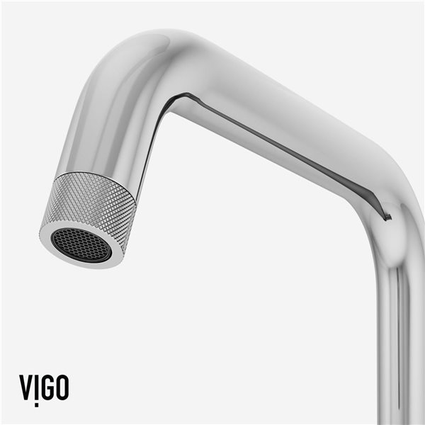 VIGO Cass Industrial One-Handle Bar Kitchen Faucet - Chrome