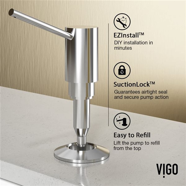 VIGO Greenwich One-Handle Pull-Down Sprayer Kitchen Faucet with Braddock Soap Dispenser - Chrome