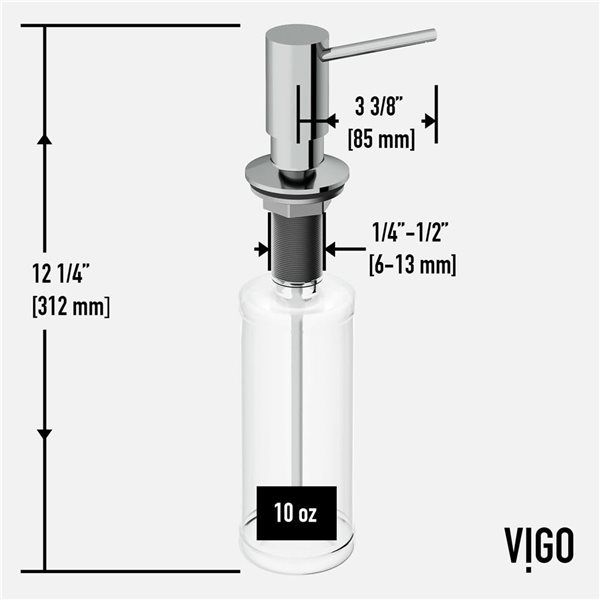 VIGO Greenwich One-Handle Pull-Down Sprayer Kitchen Faucet with Braddock Soap Dispenser - Chrome