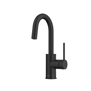 Kraus Oletto Single Handle Kitchen Bar Faucet with QuickDock Top Mount Installation Assembly - Matte Black