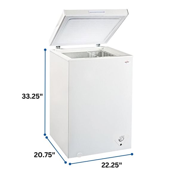 Koolatron 3.5-ft³ White Compact Chest Freezer with Manual Defrost - 99 L