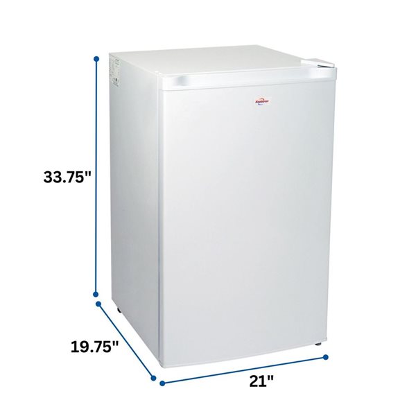 Koolatron 3.1-ft³ White Compact Upright Freezer with Manual Defrost - 88 L