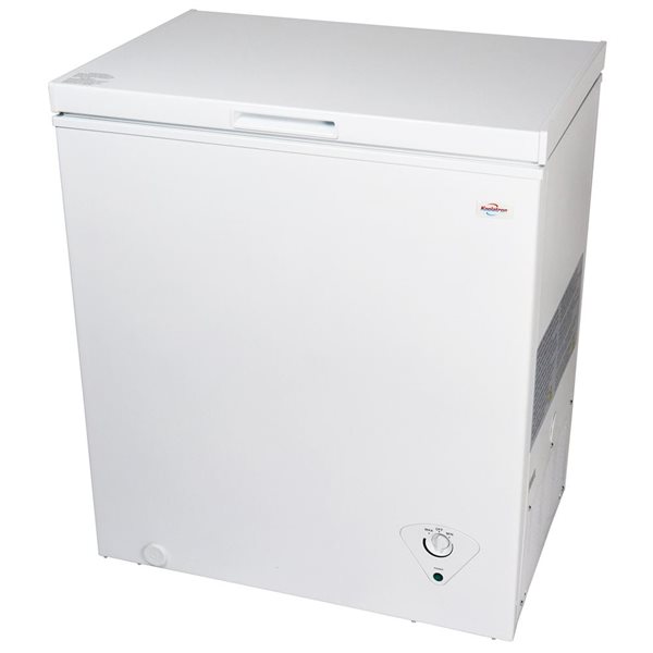 Congélateur coffre compact Koolatron 5 pi³ blanc avec dégivrage manuel, 142 L