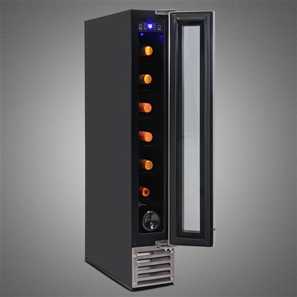 Koolatron 7 Bottle Slim 6-in Built-In Under Counter Wine Fridge