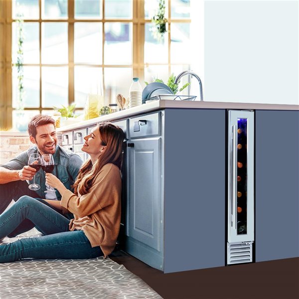 Koolatron Bottle Slim 6-in Built-In Under Counter Wine Fridge