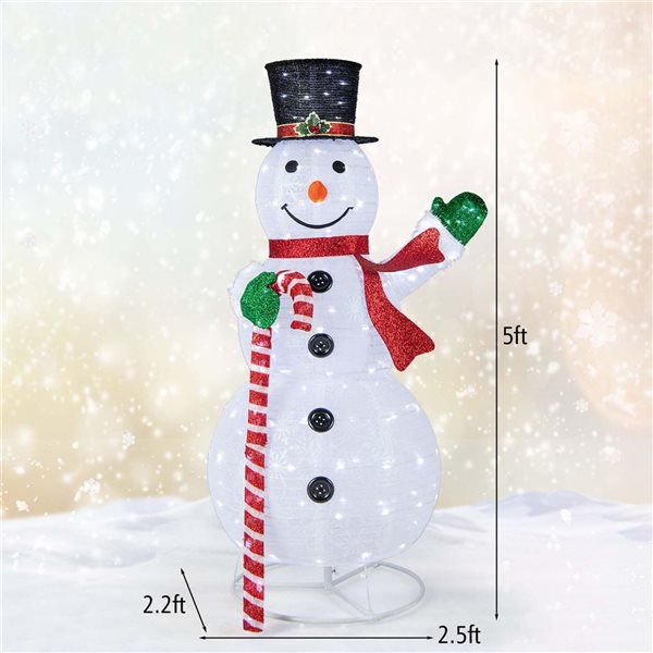 Costway 5-ft Christmas Snowman Pop-up Holiday Decoration